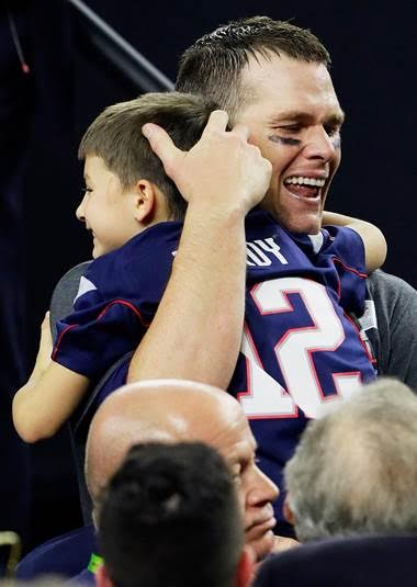 Patriots QB Tom Brady and son post Super Bowl win 2017